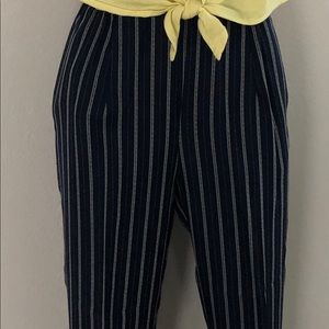 Blue pine stripe pants